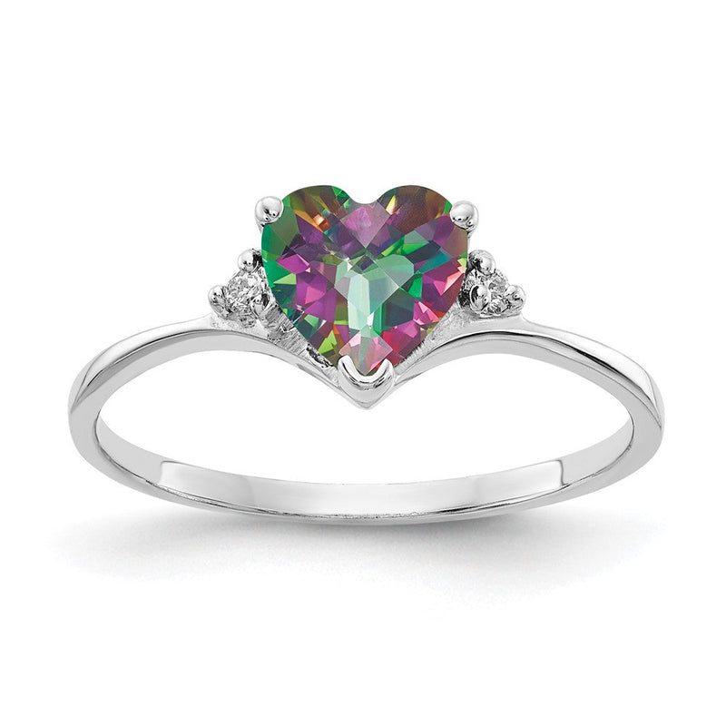 14K Weißgold AA Diamant-Ring