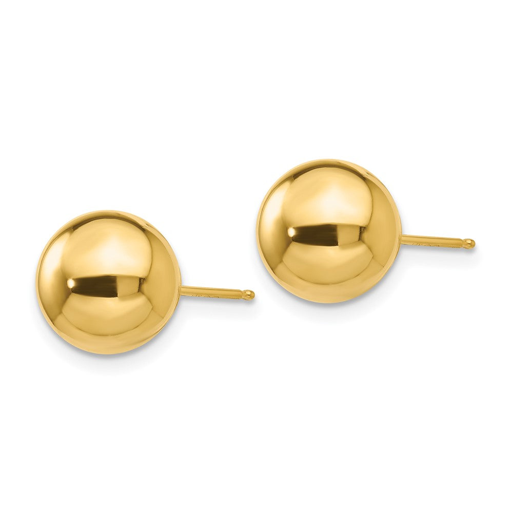 14K Gelbgold Poliert 9mm Kugel Ohrstecker