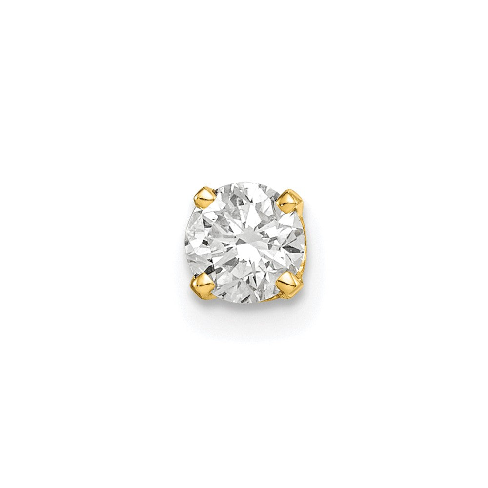 14K Diamant-Einzelohrstecker