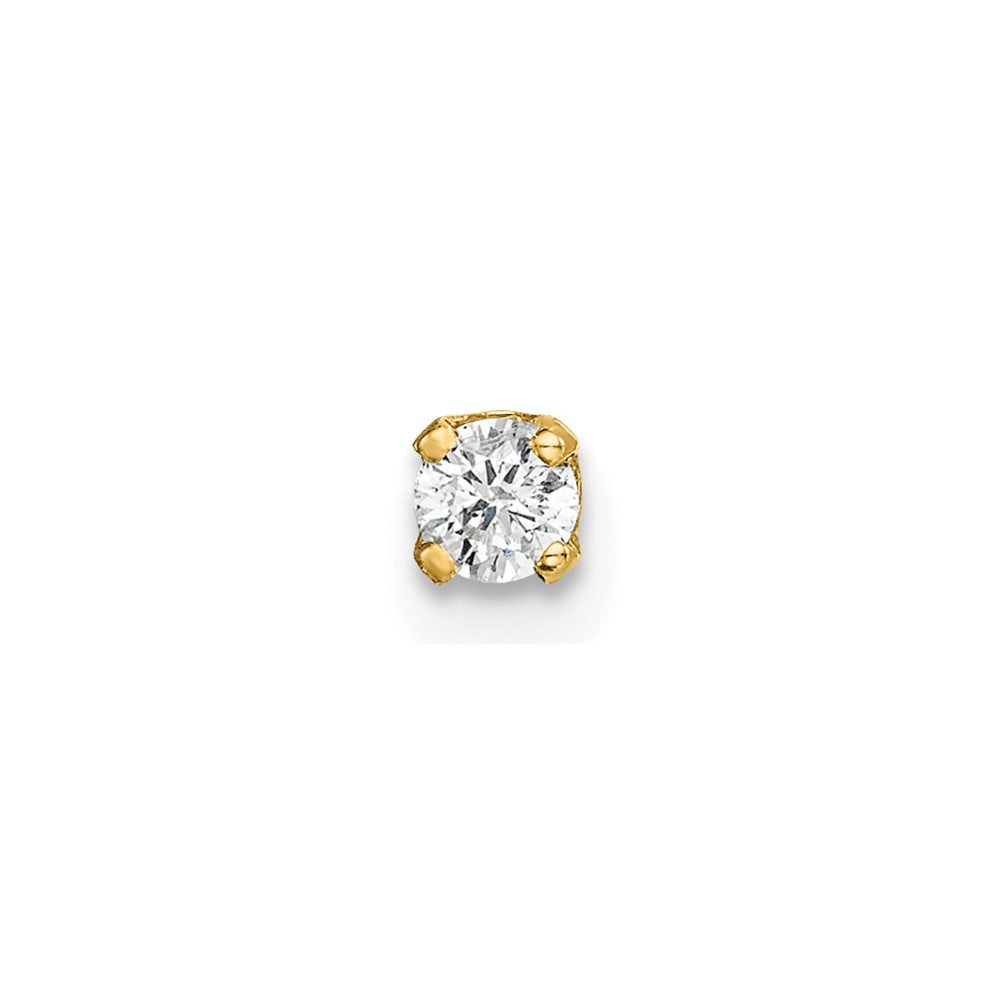 14K Diamant-Einzel-Ohrstecker