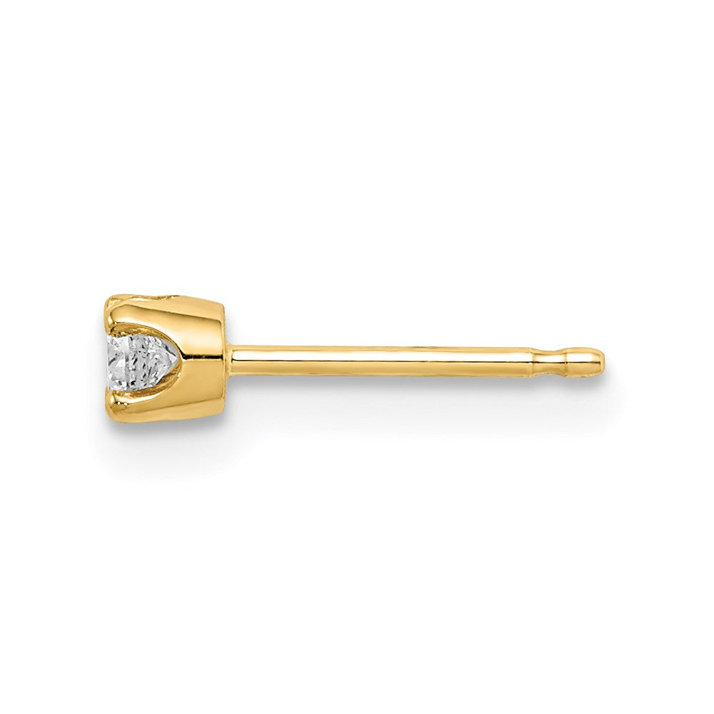 14K Einzel-Diamant-Ohrstecker