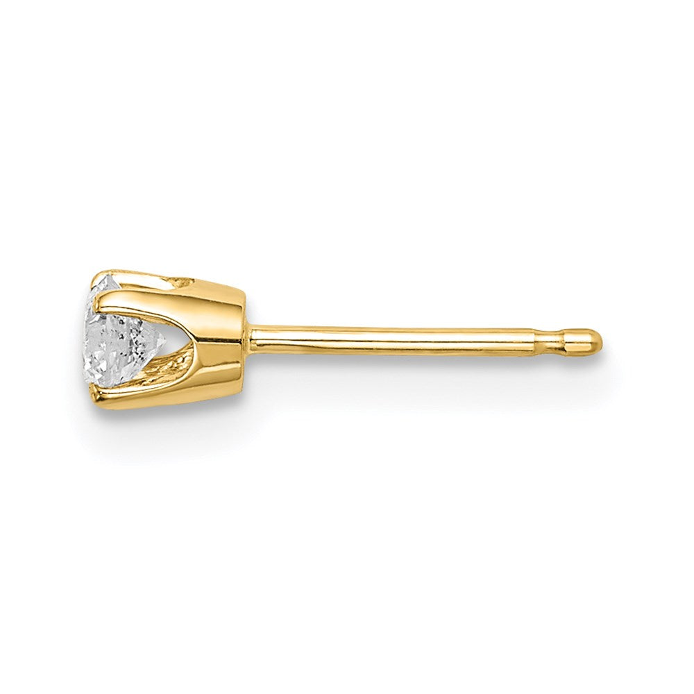 14K Gelbgold Diamant-Ohrstecker