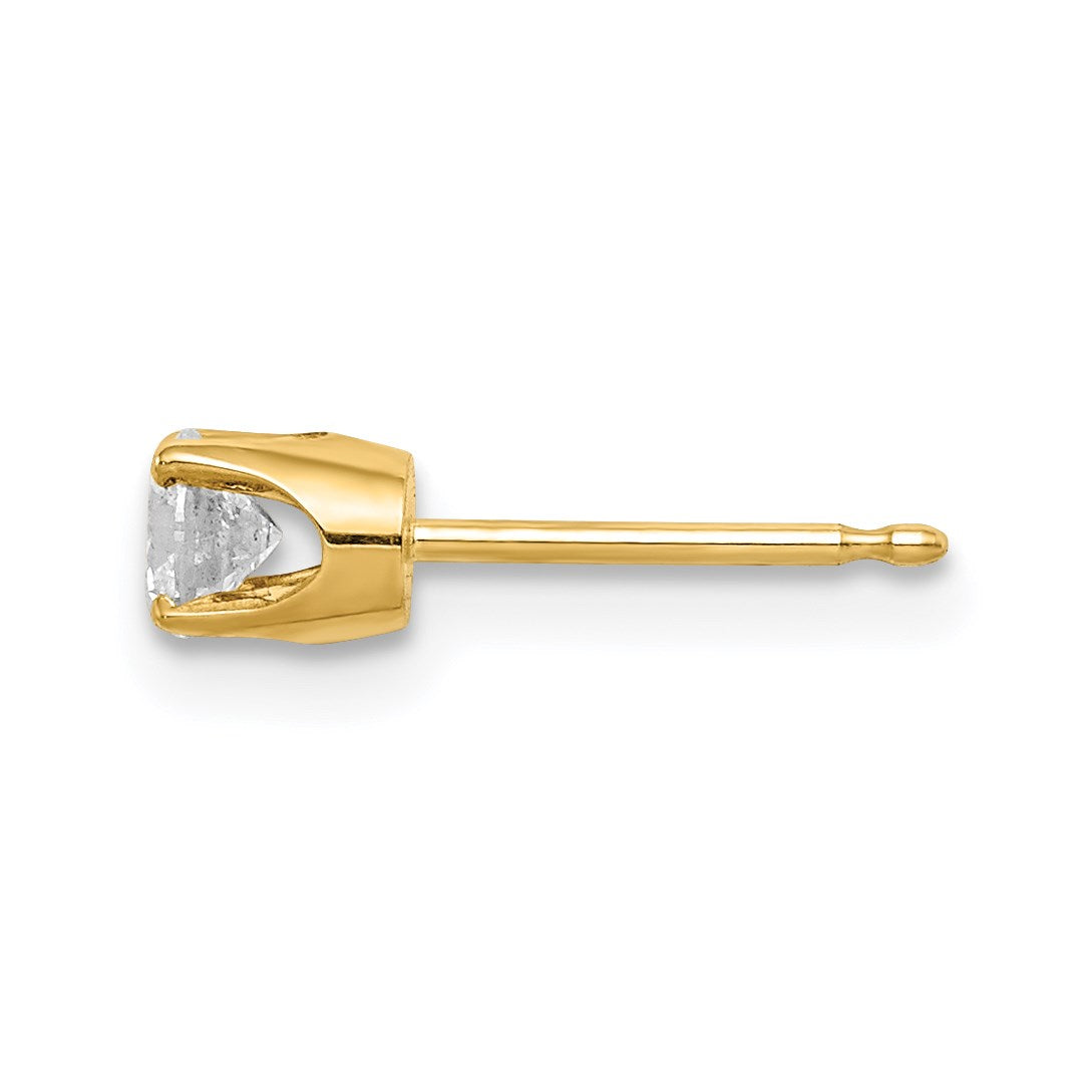14K Diamant-Ohrstecker (Einzelstück)