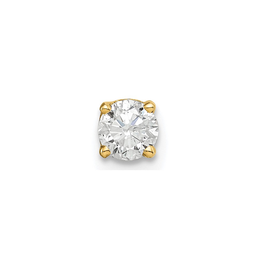 14K Gelbgold Diamant-Einzelohrstecker