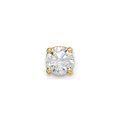 14K Gelbgold Diamant-Einzelohrstecker
