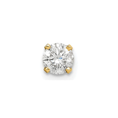 14K Gelbgold Einfach Ohrstecker Diamant Ohrring