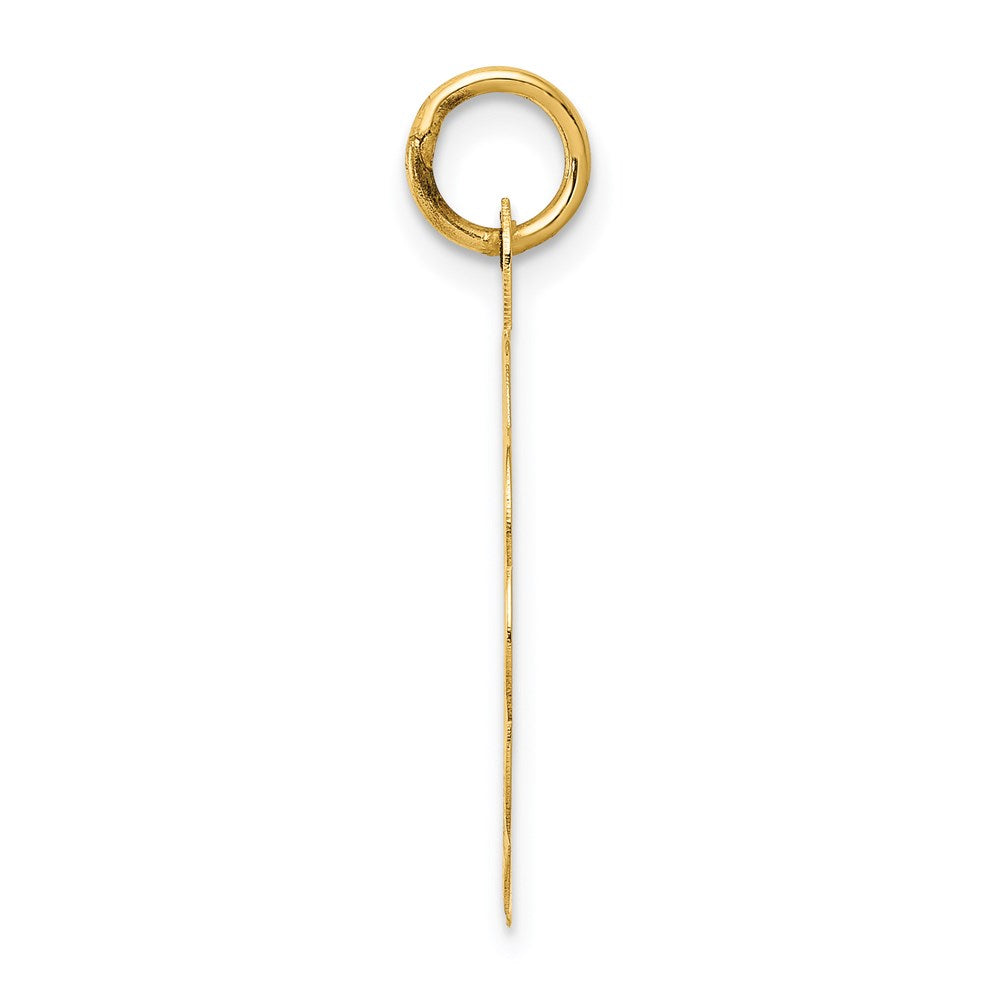 14K Gelbgold Scheiben-Charm „25. Jubiläum“