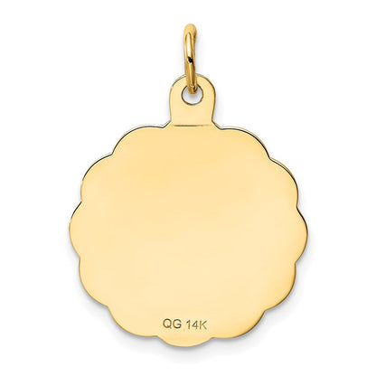 14K Gelbgold Scheiben-Charm „25. Jubiläum“