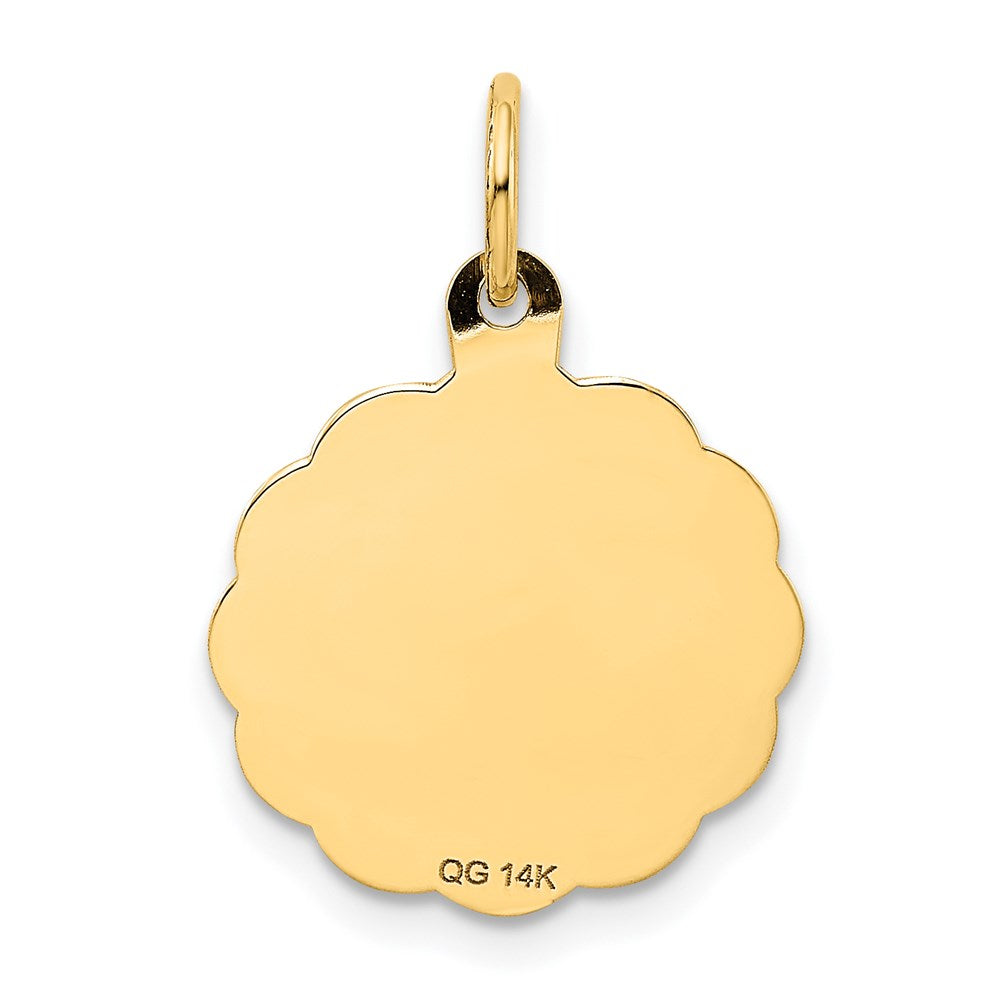 14K Gelbgold 14K A Date To Remember Plättchen Charm