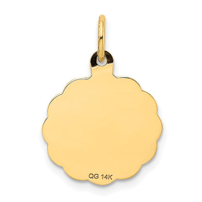 14K Gelbgold 14K A Date To Remember Plättchen Charm