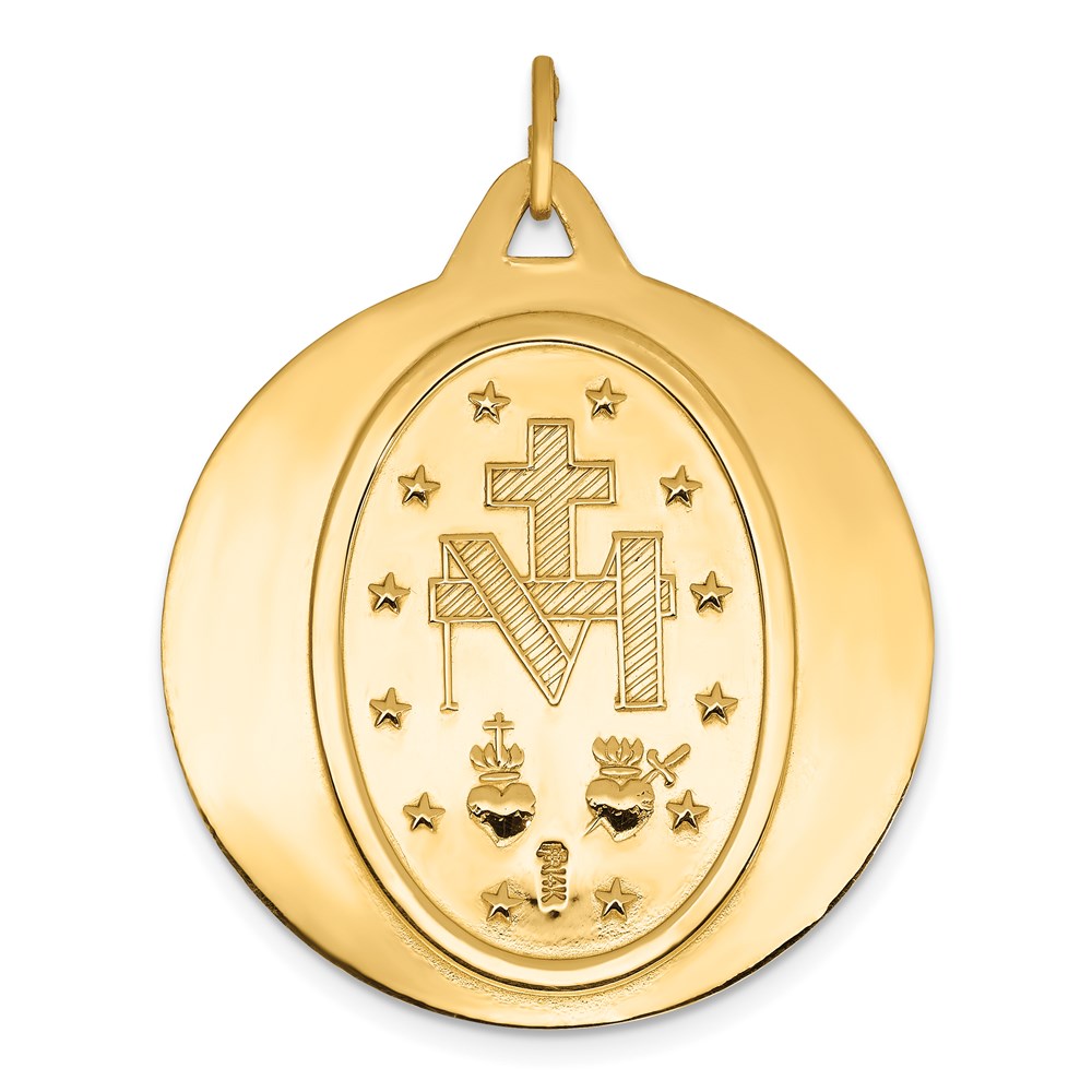 14 Karat Gelbgold Wunderbare-Medaille-Anhänger