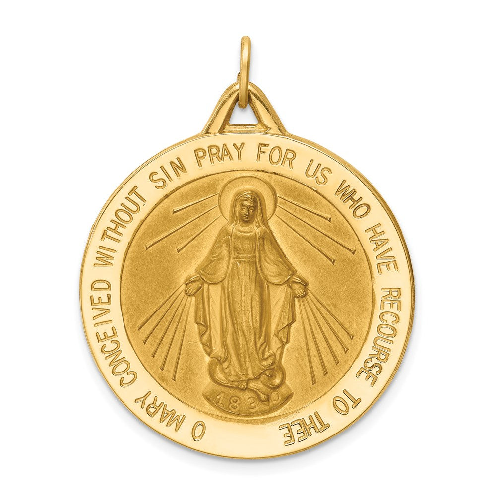 14 Karat Gelbgold Wunderbare-Medaille-Anhänger