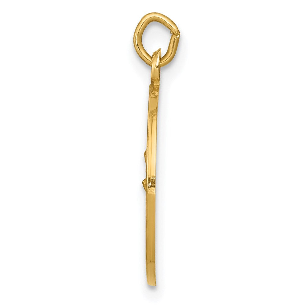 14K Gelbgold Medaille "Unsere Liebe Frau von der immerwährenden Hilfe" Charm