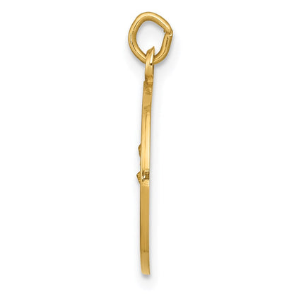 14K Gelbgold Medaille "Unsere Liebe Frau von der immerwährenden Hilfe" Charm