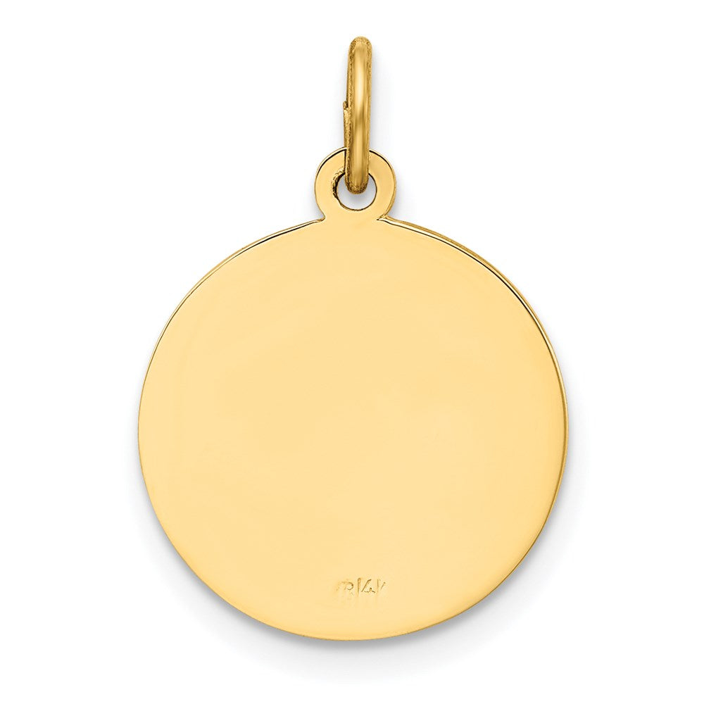 14K Gelbgold Medaille "Unsere Liebe Frau von der immerwährenden Hilfe" Charm