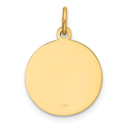 14K Gelbgold Medaille "Unsere Liebe Frau von der immerwährenden Hilfe" Charm