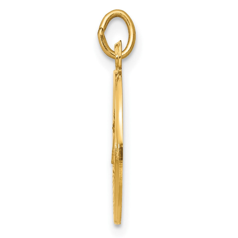 14K Gelbgold Anhänger mit Caridad-Del-Cobre-Medaille