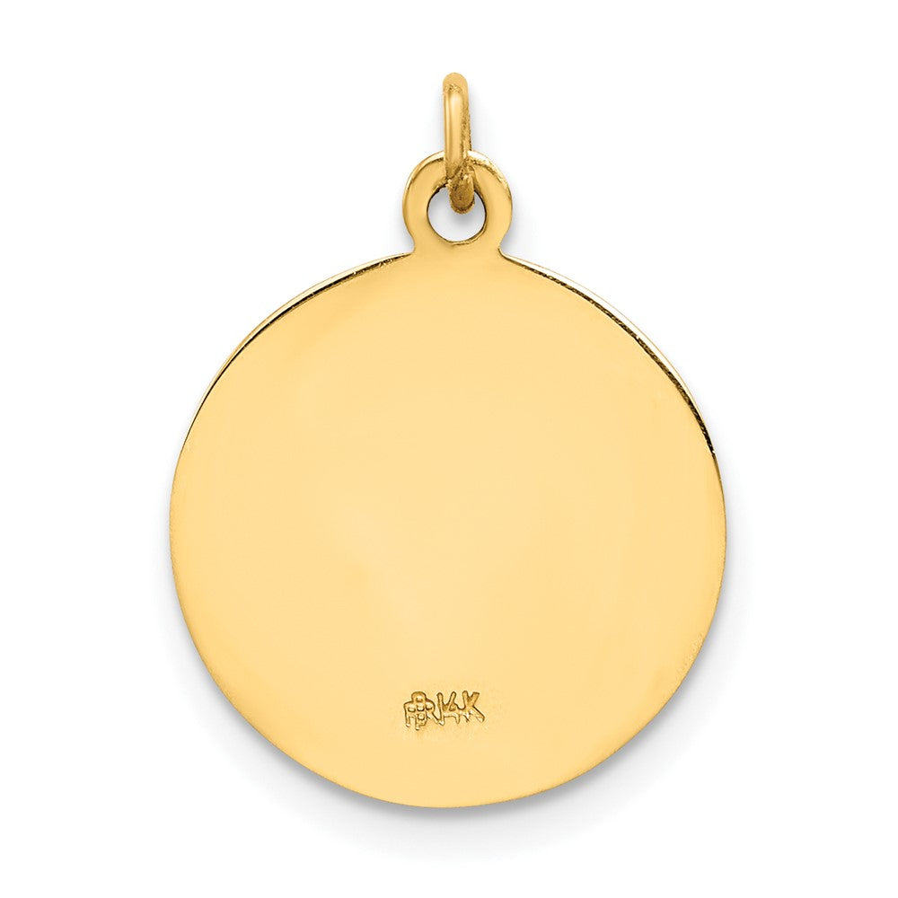 14K Gelbgold Anhänger mit Caridad-Del-Cobre-Medaille