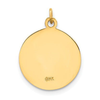 14K Gelbgold Anhänger mit Caridad-Del-Cobre-Medaille