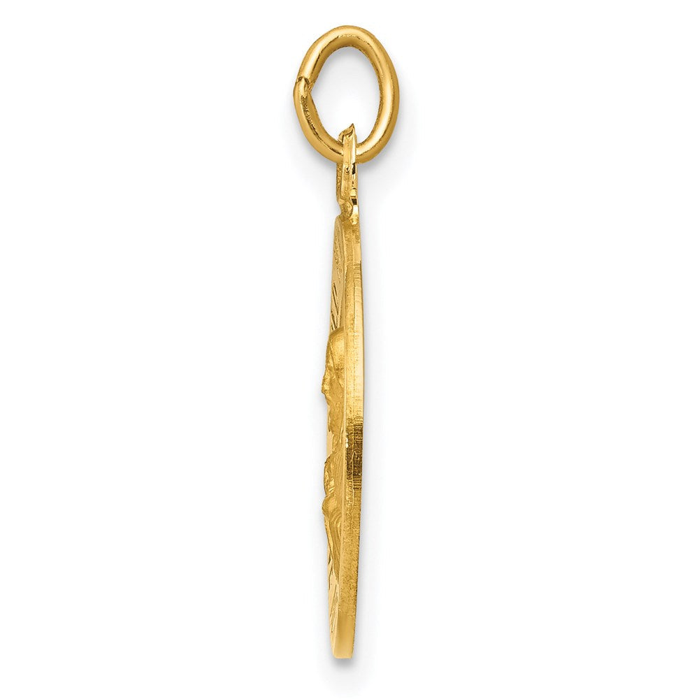 14K Gelbgold Herz-Jesu-Medaille Charm