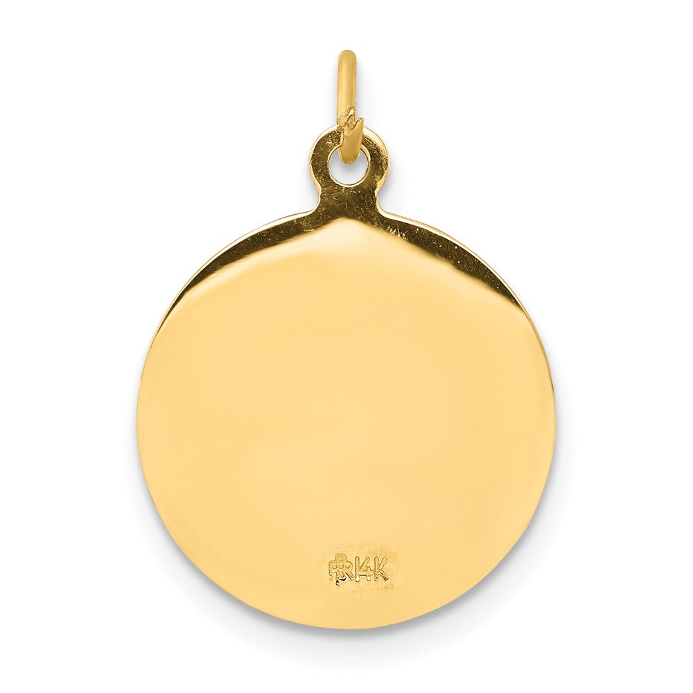 14K Gelbgold Herz-Jesu-Medaille Charm
