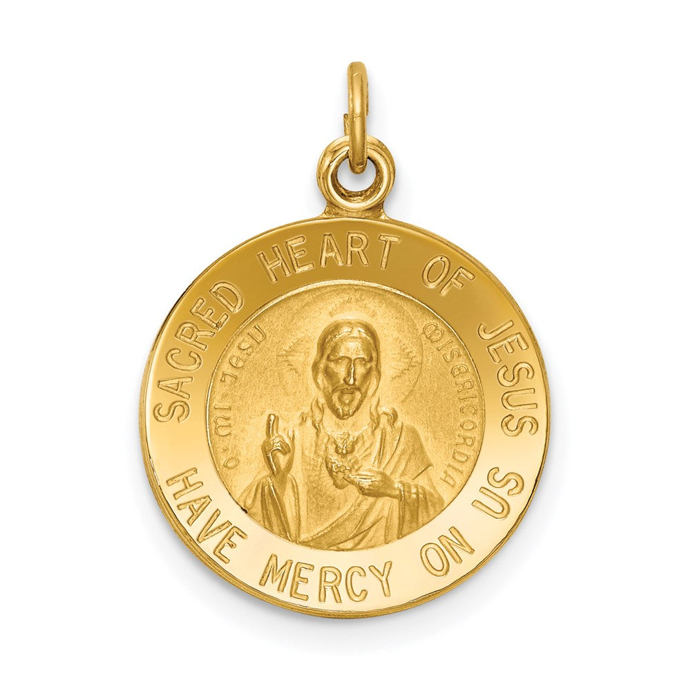 14K Gelbgold Herz-Jesu-Medaille Charm