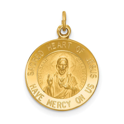 14K Gelbgold Herz-Jesu-Medaille Charm