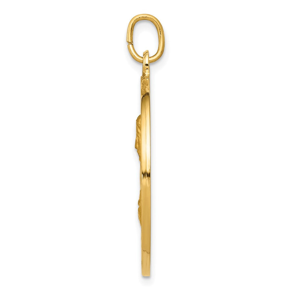 14K Gelbgold Anhänger „Heiligstes Herz Jesu“-Medaille