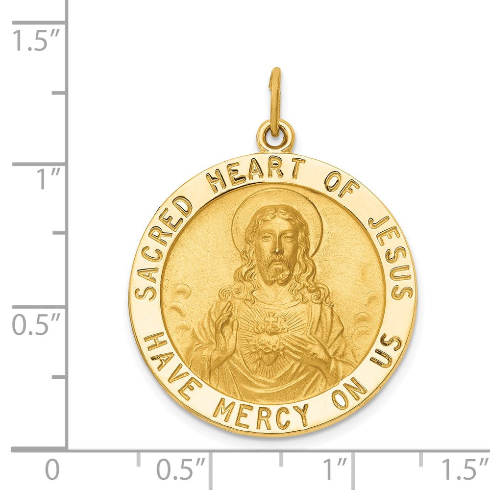 14K Gelbgold Anhänger „Heiligstes Herz Jesu“-Medaille