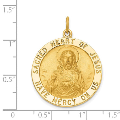 14K Gelbgold Anhänger „Heiligstes Herz Jesu“-Medaille