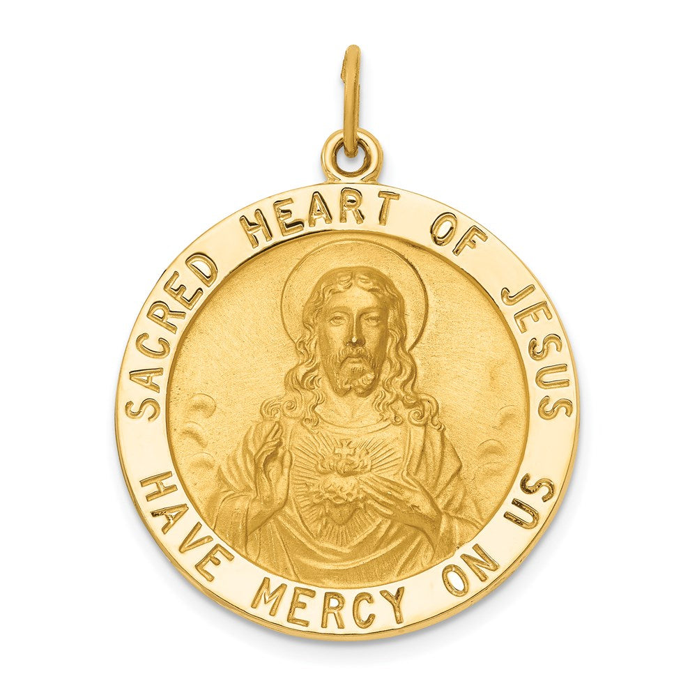 14K Gelbgold Anhänger „Heiligstes Herz Jesu“-Medaille