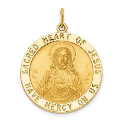 14K Gelbgold Anhänger „Heiligstes Herz Jesu“-Medaille