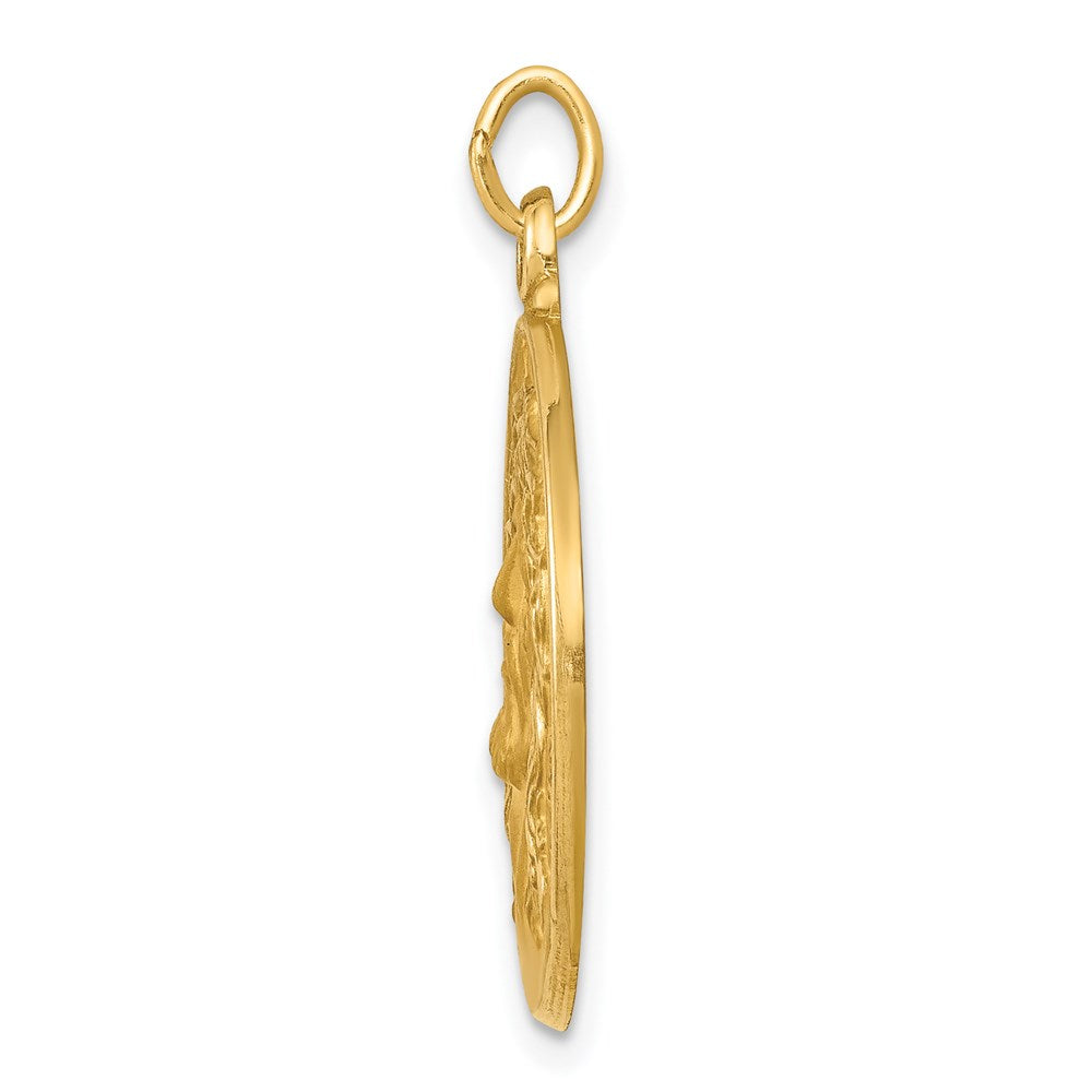 14K Gelbgold Jesus-Medaille-Anhänger