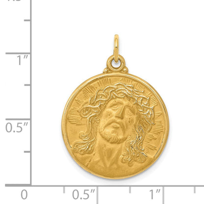 14K Gelbgold Jesus-Medaille-Anhänger