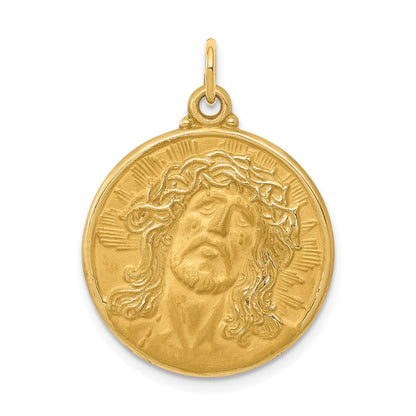14K Gelbgold Jesus-Medaille-Anhänger