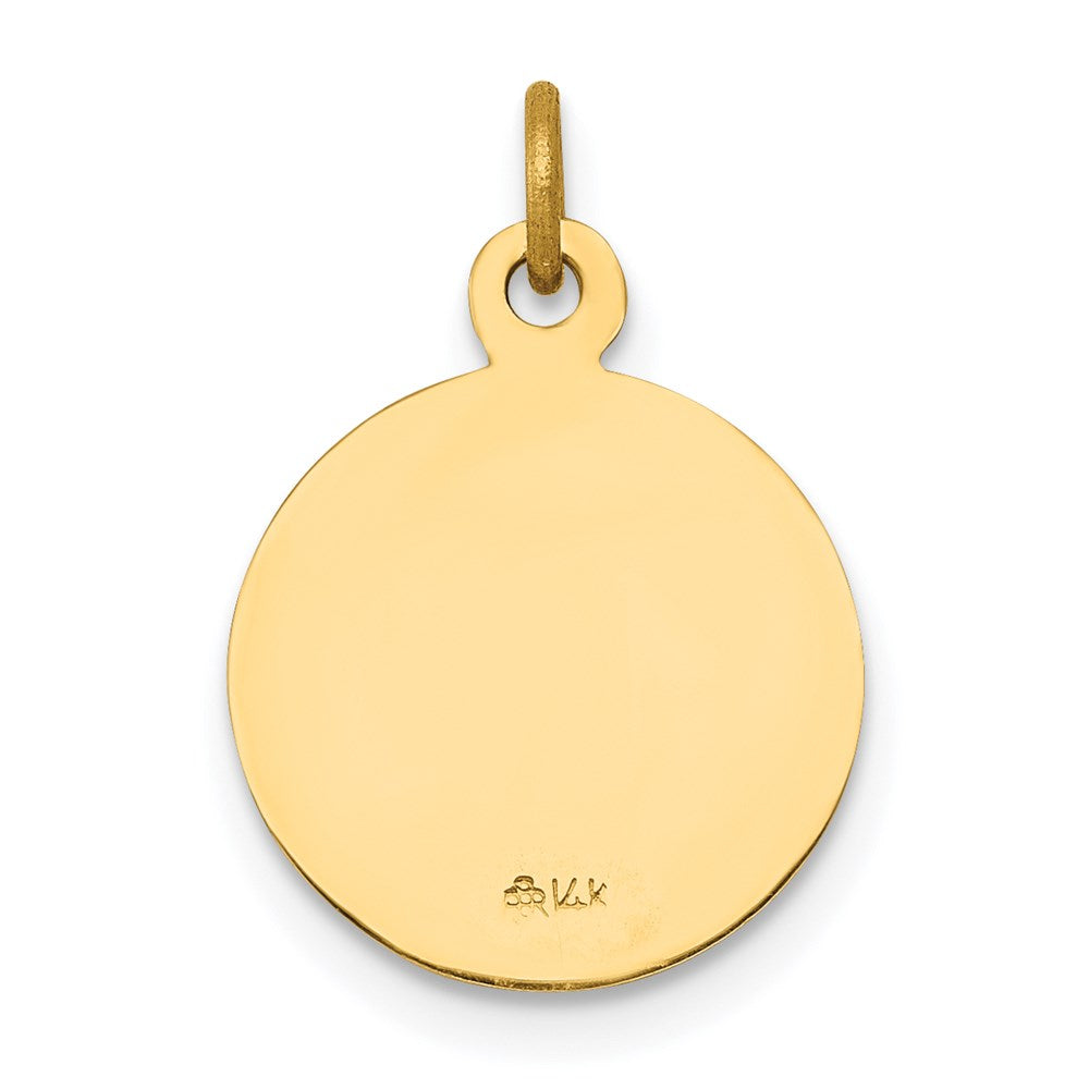 14K Gelbgold Heiliger-Josef-Medaille-Charm