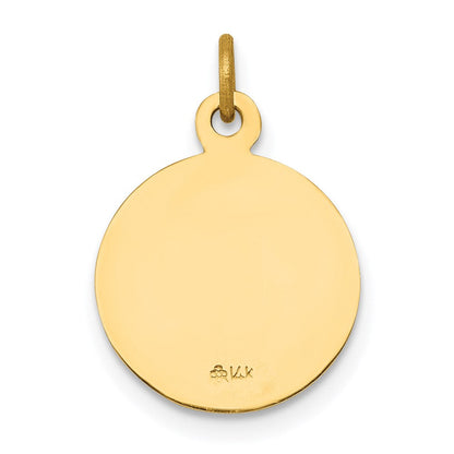 14K Gelbgold Heiliger-Josef-Medaille-Charm