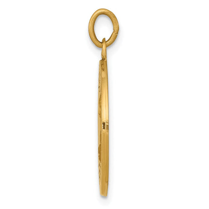 14K Gelbgold Heilige Theresa Medaille Charm