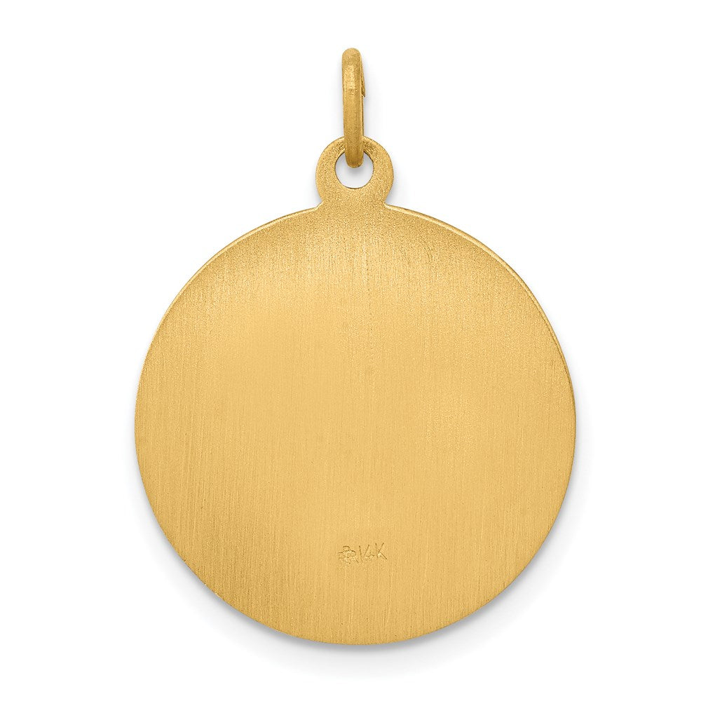 14K Gelbgold Heilige Theresa Medaille Charm