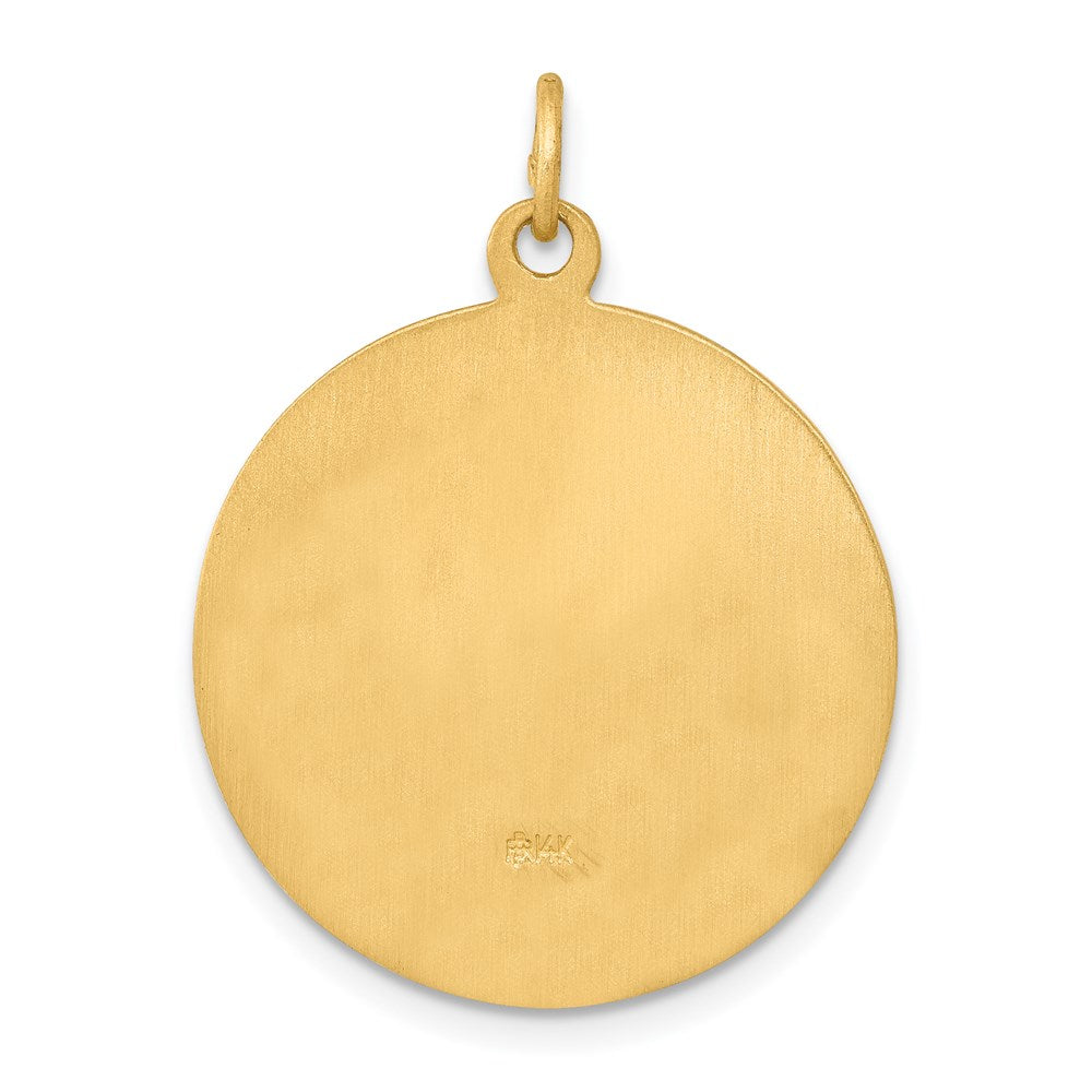14k Gelbgold Anhänger mit heiliger Theresa Medaille