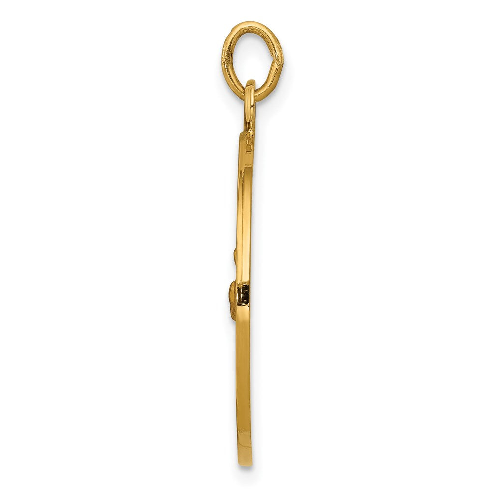14K Gelbgold Heiliger-Franziskus-Medaille-Anhänger