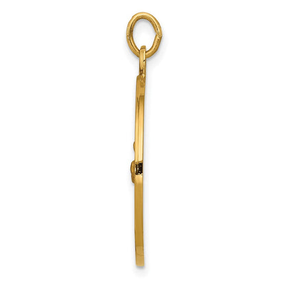14K Gelbgold Heiliger-Franziskus-Medaille-Anhänger