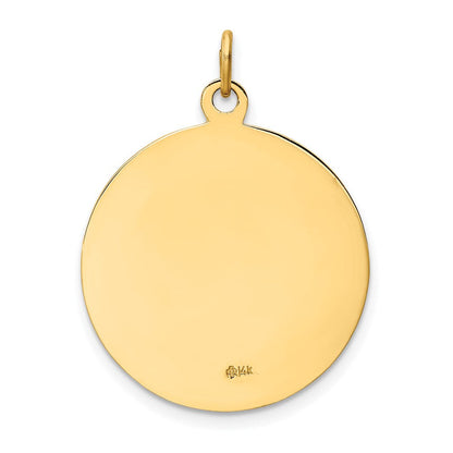 14K Gelbgold Heiliger-Franziskus-Medaille-Anhänger