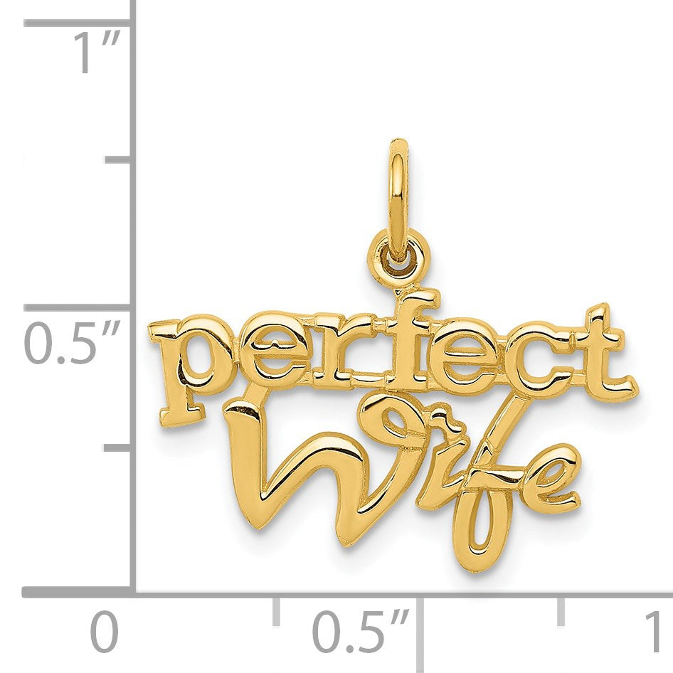 14K Gelbgold Perfect Wife Charm