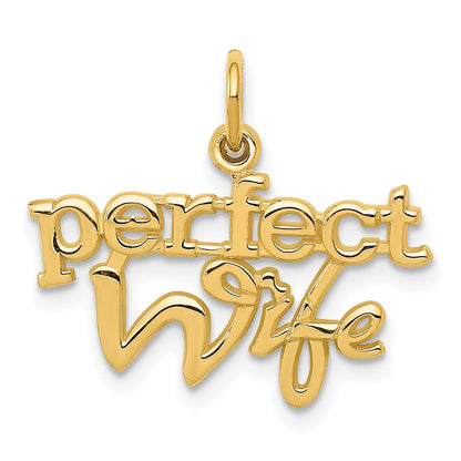 14K Gelbgold Perfect Wife Charm