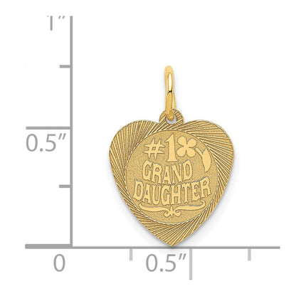 14K Gelbgold 14K #1 Granddaughter Charm