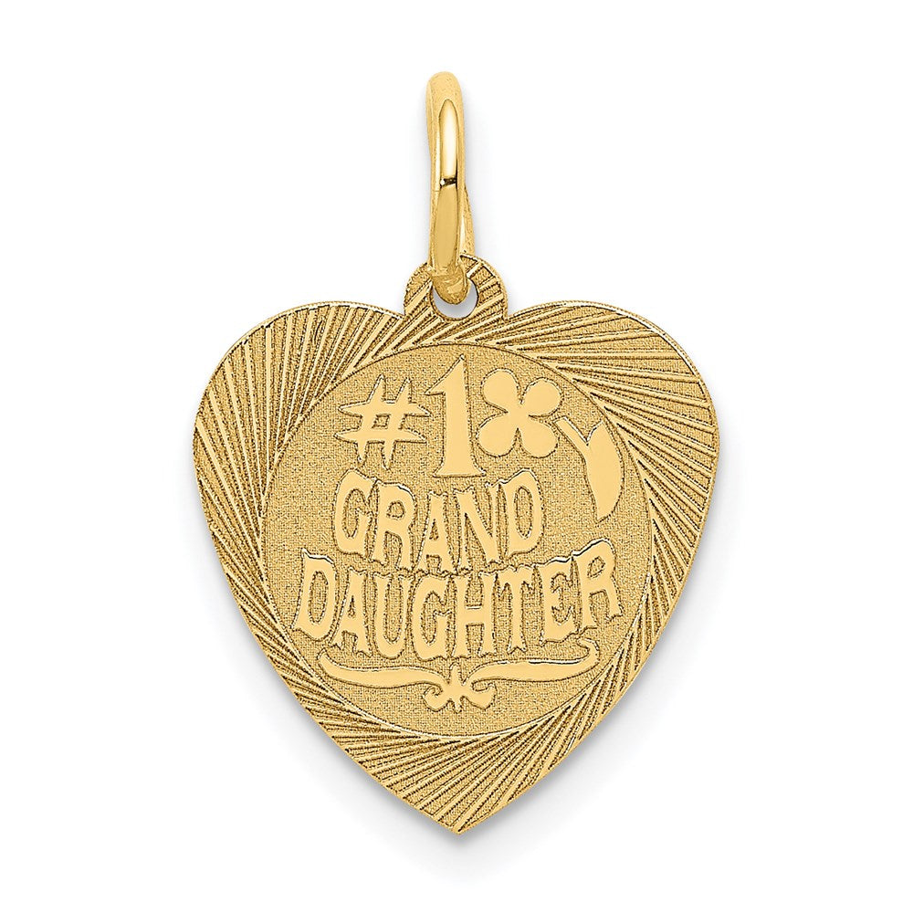 14K Gelbgold 14K #1 Granddaughter Charm