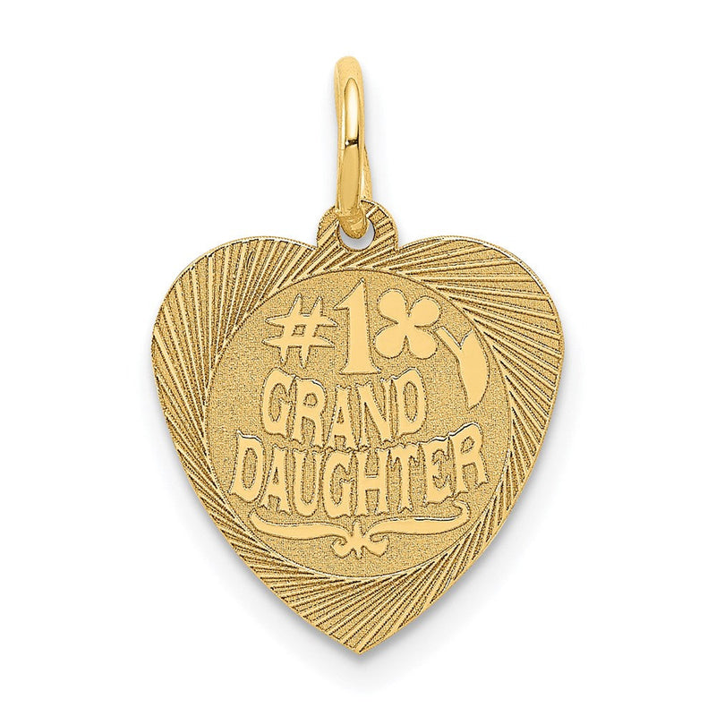 14K Gelbgold 14K #1 Granddaughter Charm
