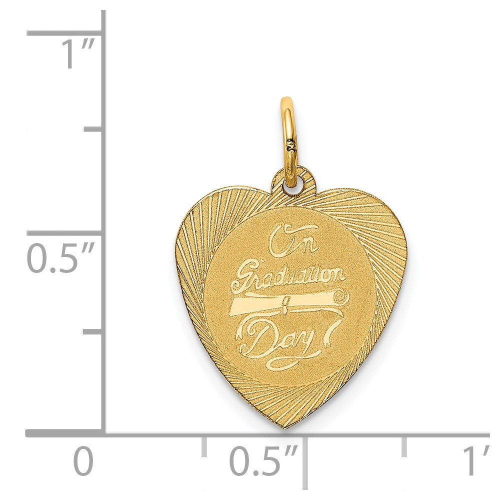 14K Gelbgold 14K auf Abschluss Day Charm