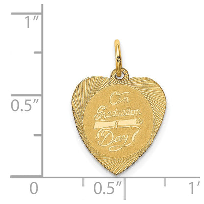 14K Gelbgold 14K auf Abschluss Day Charm